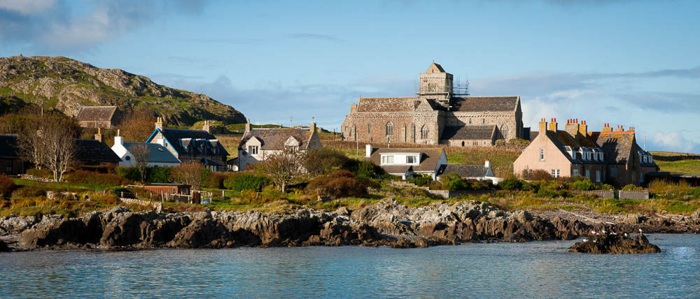 Iona Abbey as you arrive on the ferry