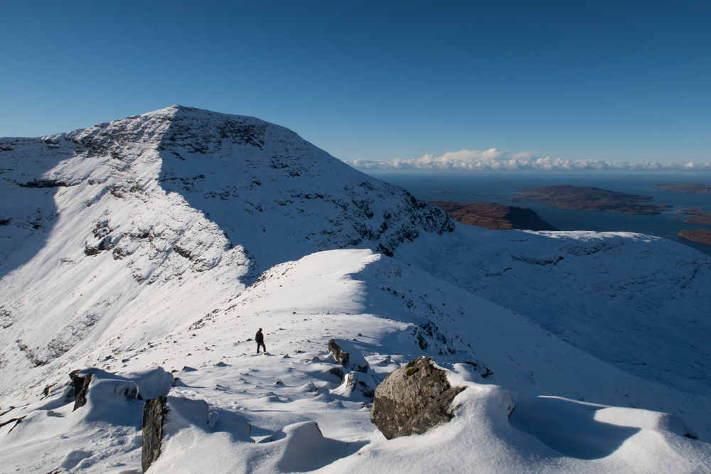 Ben More ridge on Mull in winter