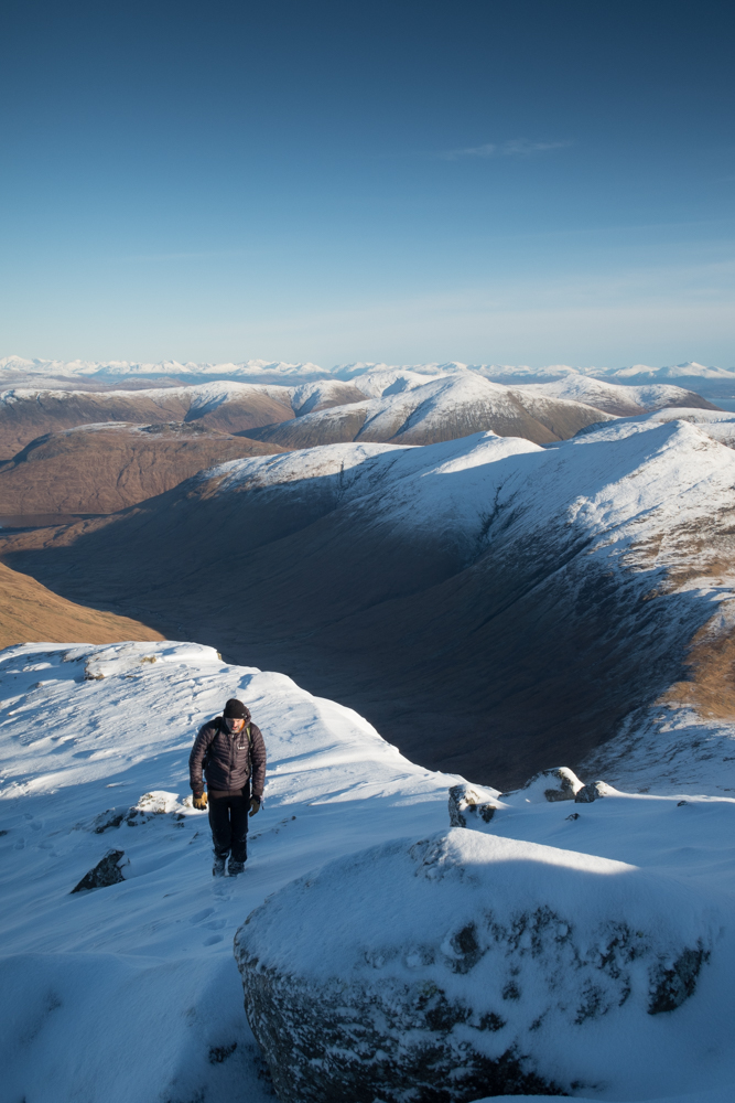 Walker climbs A'Chioch on Mull