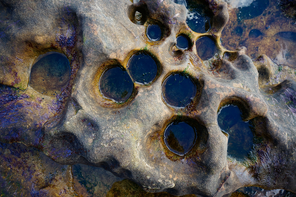 Interesting rock formations on the walk to the Carsaig Arches