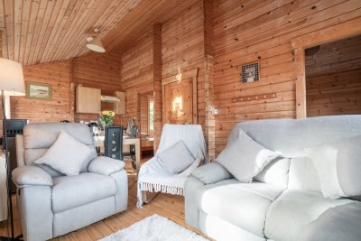 The cabin promises a cosy experience year-round