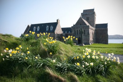 Iona Abbey can be reached on foot during a visit to the island