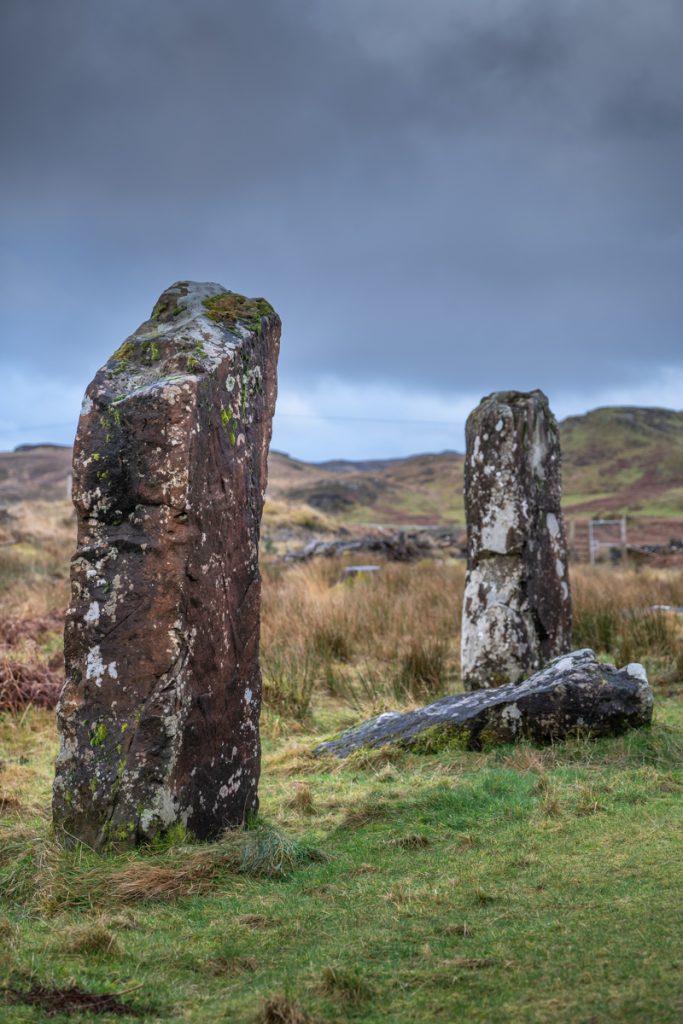 Standing stones at Glengorm