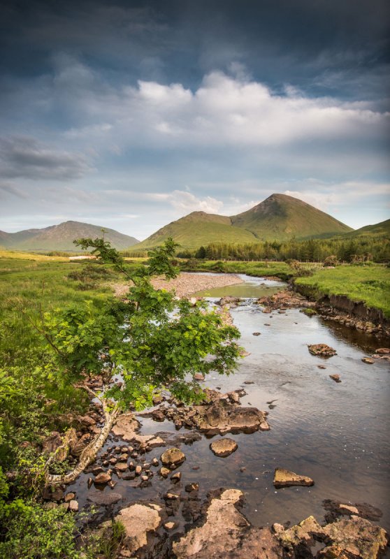 River Forsa flowing through Glen Forsa with Ben Talaidh beyond