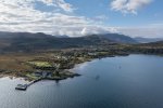 Salen pier with Mull's mountains providing the backdrop