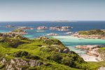 Panoramic view over the west coast of the Isle of Erraid