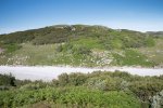 The tidal sandbar that separates Erraid from Mull