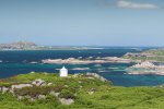 Looking over Erraid from near Cnoc Mor with Iona in the distance