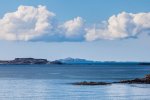 Looking west from Mull to the Treshnish Isles during the winter