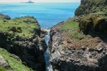 Visitors looking to Harp rock from Lunga