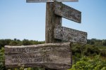 Signpost marking the walks on Ulva