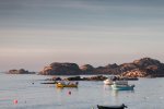 Boats at mooring by Fionnphort beach