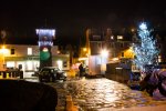 Tobermory clock square at night