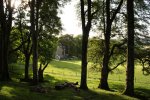 Glenaros House peeked through the trees on the fort path