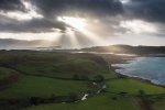 Walkers enjoy the beautiful views as the path climbs above Lagganulva Farm