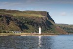 Rubha nan Gall Lighthouse and old cottages