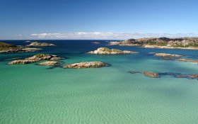 Looking from Mull across the sound of Erraid