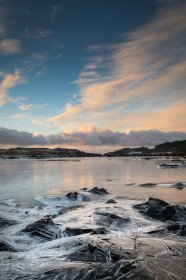 A frozen Loch Cuin on the Isle of Mull's north coast
