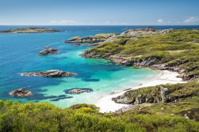 Secluded beaches on Mull's southern coast