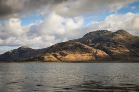 Looking over Loch an Keal to Beinn a Ghraig