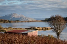 Fishing hut at the Mishnish Lochs