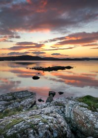 Sunset over loch na lathaich