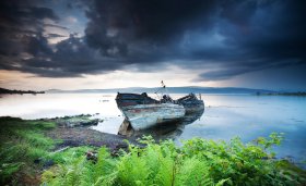 Old boats near Salen