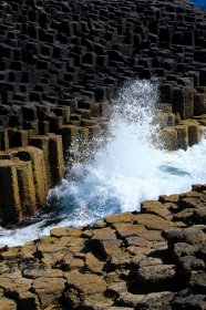 Waves breaking on Staffa