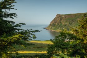 Looking down into Carsaig Bay