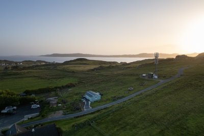 The Sea Shanty's stunning location, with the modern amenity of good phone signal thanks to the nearby mast!