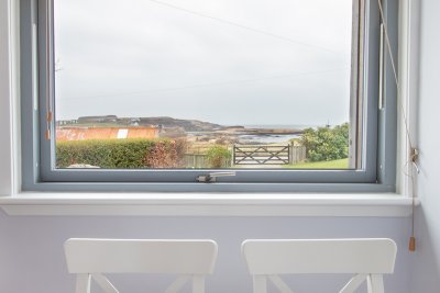 Dining table sea views