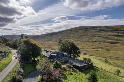 Looking down on Achnacraig, nestled into the surrounding hills