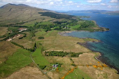 Aerial view of the house and surrounds