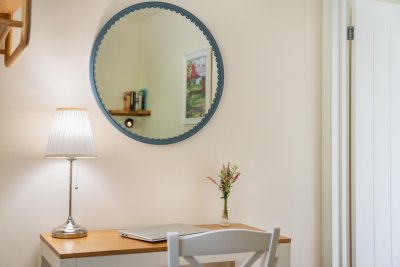 Desk space that doubles as a dressing table