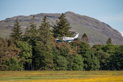 There's an airfield for light aircraft in front of the house