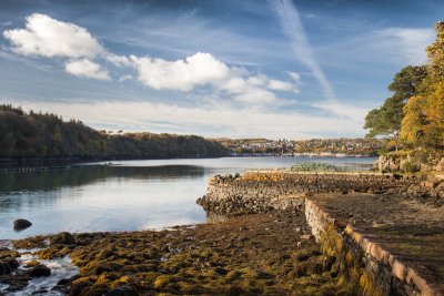 Lovely walks locally around the coastline to Aros Park