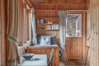 An extra bed can be made up for parties of five