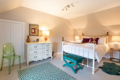 The second upstairs double bedroom, with the Jack and Jill bathroom conveniently next door