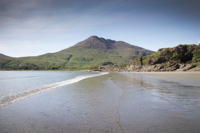 Explore the sweeping sands at Laggan beach from the door