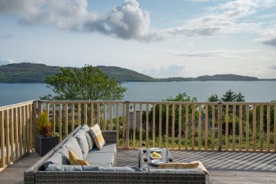 A view to die for from the elevated position on the hillside