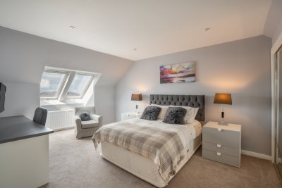 Second double bedroom (also on the first floor) with useful desk space 