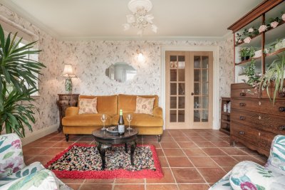 Luxurious furnishings blend antique with new