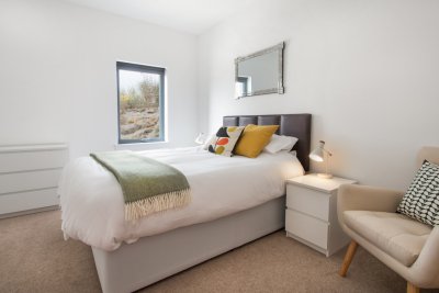 Double bedroom, all rooms are spacious with quality bedding