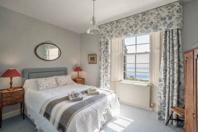 Another elegant sea view double, again served by a family bathroom nearby