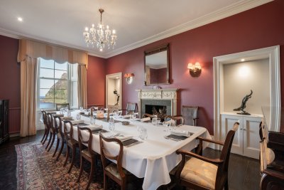 The table is set at Carsaig House