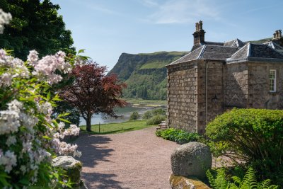 A peek at the beach as you arrive at Carsaig House