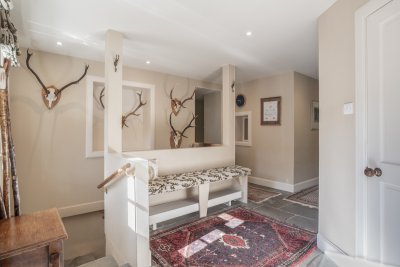 The rear entrance to Carsaig House, with utility and WC off this hallway too