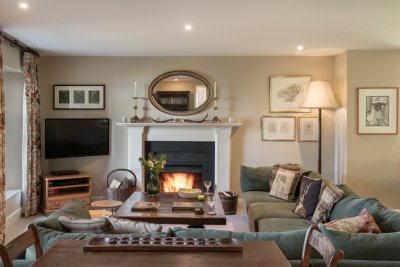 Roaring open fires add character throughout the property