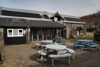 The Cart Studio's location just to the right of the Cafe