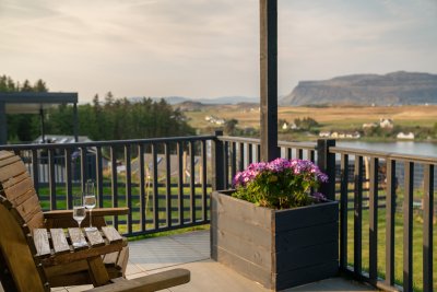 Beautiful views from the canopied patio at the lodge